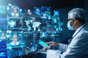 Fototapeta premium Scientist working in medical laboratory