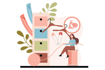 Obraz premium Fashion Style Flat Illustration Design