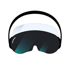VR glasses, virtual reality headset icon.