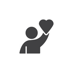 Volunteer person vector icon