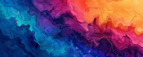 Abstract colorful ink flow background