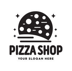 Pizza shop logo vector illustration 