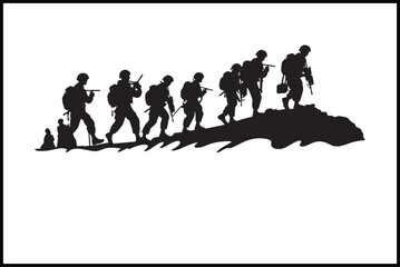 Veterans Army Soldier Silhouette Clip art Vector, Soldier Silhouette Images, Military Silhouette Images