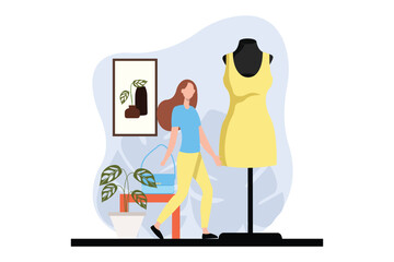 Fashion Style Flat Illustration Design