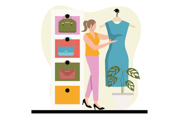 Fashion Style Flat Illustration Design
