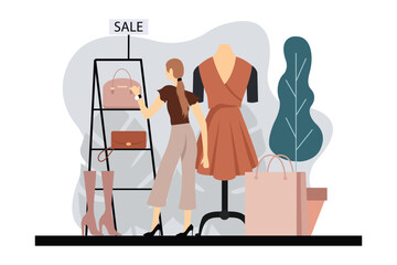 Fashion Style Flat Illustration Design