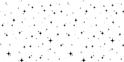 trendy pattern with a star. black background, seamless . Fabric  wallpaper for banners, social networks. A sample of textiles. Abstract monochrome background. simple design.  art  illustration.