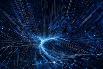 Blue Abstract Background with stars,  Generated using AI