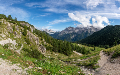 Fototapeta premium Prags valley, South Tirol, Italy, Europe