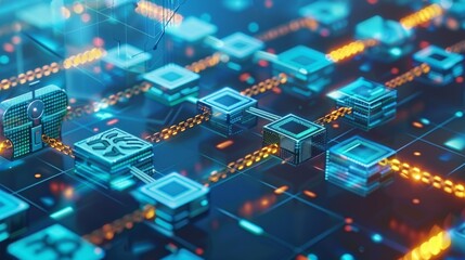 Obraz premium Computer Generated City Night View