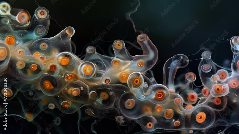 Poster a microscopic image of a nematode worms eggs tightly packed together in a and ready to hatch into ne