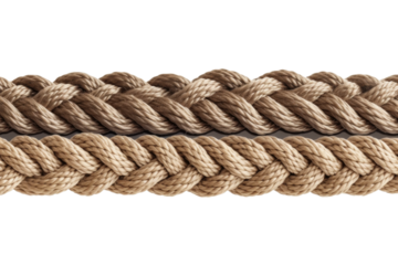 Rope With a Knot. On a White or Clear Surface PNG Transparent Background..