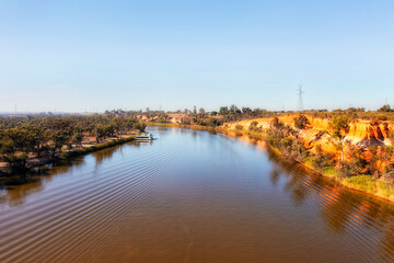 D Murray river red cliffs low