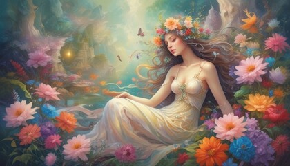 Luminescent Tender Feminine Abstract Delight