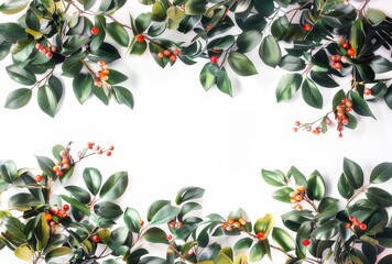 Clip art of berries with leaves on a white background.
