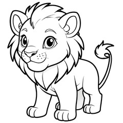 a lion cub with very big ears coloring pages