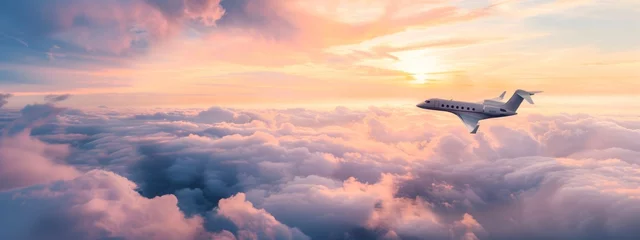 Fotobehang Graceful Flight: Captivating Images of Aircraft Soaring Through the Skies © yuchen