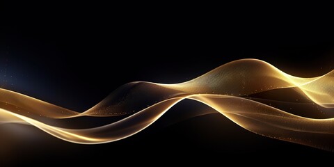 minimalistic design Abstract Gold Waves.