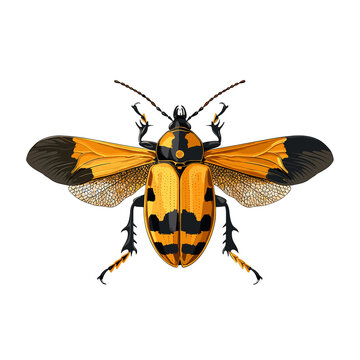 Net-Winged Beetles Cartoon Icon, Transparent background        