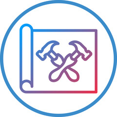 Vector Design Construction Blueprint Icon Style