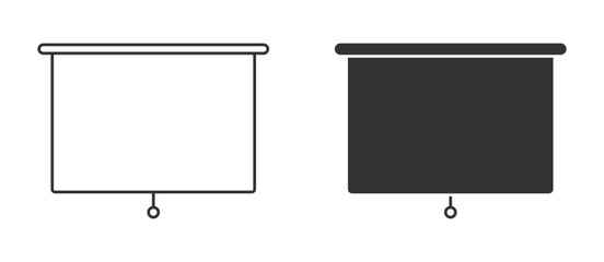 Projector screen icon. Vector illustration.
