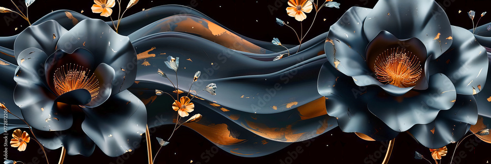 Poster cosmic artistry: an abstract universe where colors and textures collide, creating a spectacle of vis