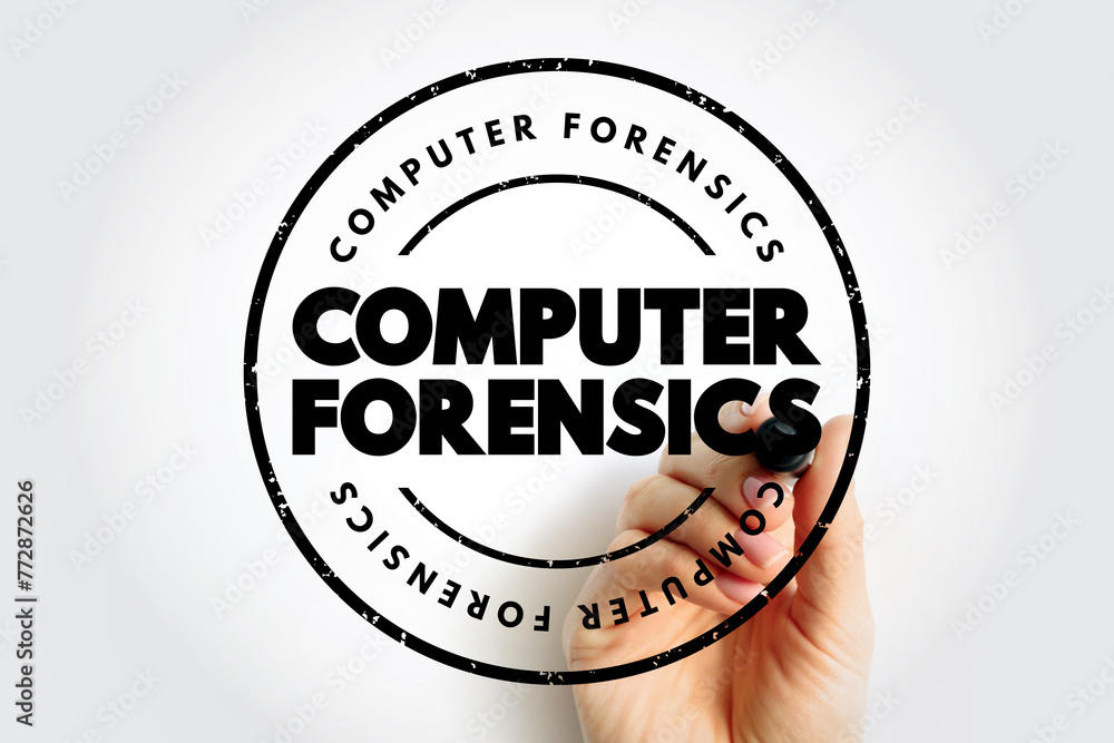 Poster computer forensics - branch of digital forensic science pertaining to evidence found in computers an
