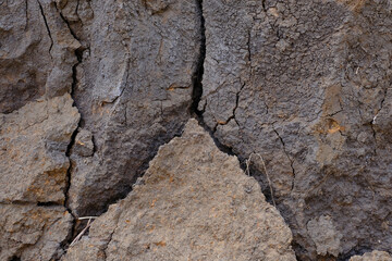 The dry land broke into three large pieces