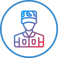 Vector Design Army Captain Icon Style