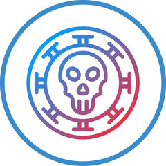 Vector Design Pirate Coin Icon Style