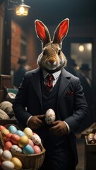 Peaky Blinder gangster rabbit 
