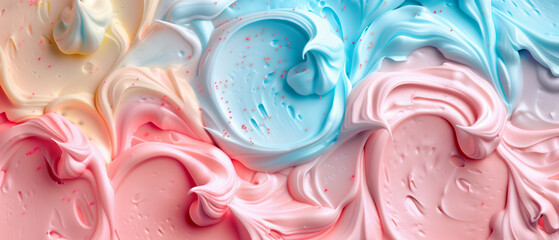 Colorful background with white, pink, blue and yellow swirls, blue, yellow, swirl, backdrop
