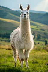  Image of a Charming White Llama Captured in its Exquisite Natural Habitat © Logan