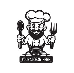 Restaurant logo vector illustration