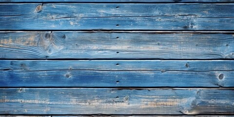minimalistic design Wood texture background, blue wooden planks. Grunge washed wood table pattern top view.