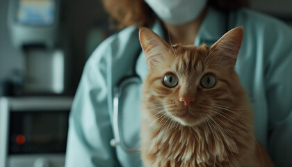 cat in the veterinary