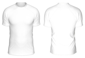Mockup Template Jersey Football T-Shirt Soccer Front and Back View on transparent background cutout...