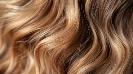 Naklejka premium Golden Waves of Bliss A Celebration of Hair and Life Generative AI