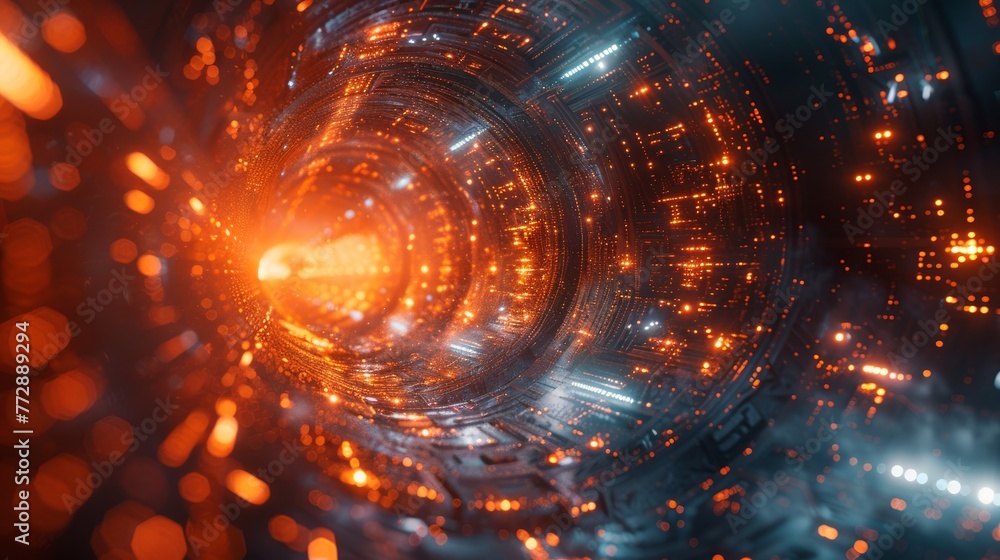 Poster abstract futuristic background with electronic technology