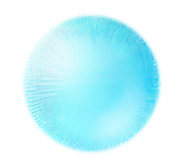 不思議な模様の丸い青色のイラスト素材　背景透明