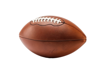 Football on White Background. On a White or Clear Surface PNG Transparent Background..
