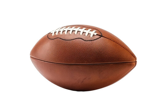 Football on White Background. On a White or Clear Surface PNG Transparent Background..