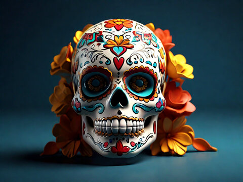 Day of the dead celebration background