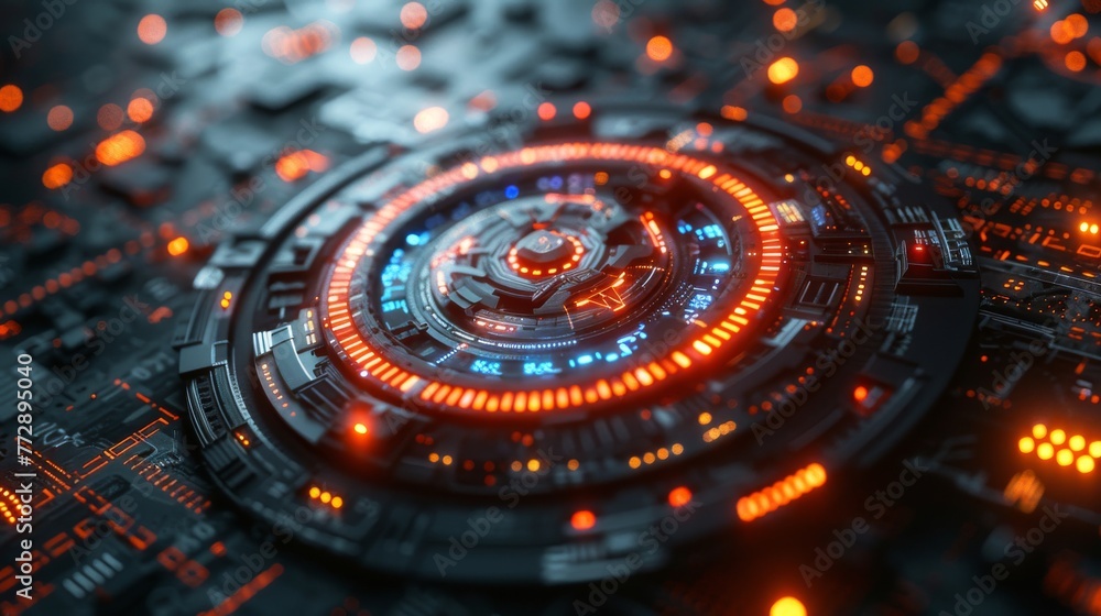 Aufkleber background graphic for sci-fi theme with futuristic digital technology.