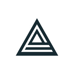 letter E triangle logo vector illustration template design
