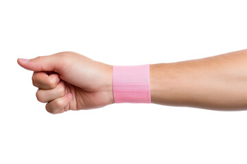 Persons Arm With Bandage. On a White or Clear Surface PNG Transparent Background..