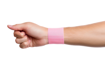 Persons Arm With Bandage. On a White or Clear Surface PNG Transparent Background..