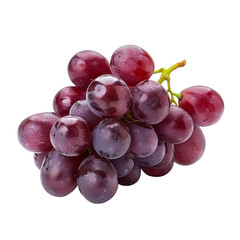 Bunch of red grapes for design elements. Transparent PNG background.