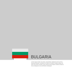 Bulgaria flag background. State patriotic bulgarian banner, cover. Document template with bulgaria flag on white background. National poster. Business booklet. Vector illustration, simple design - obrazy, fototapety, plakaty