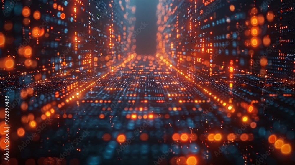 Poster technology based on big data or digital transformation.